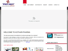 Tablet Screenshot of kotharipharma.com